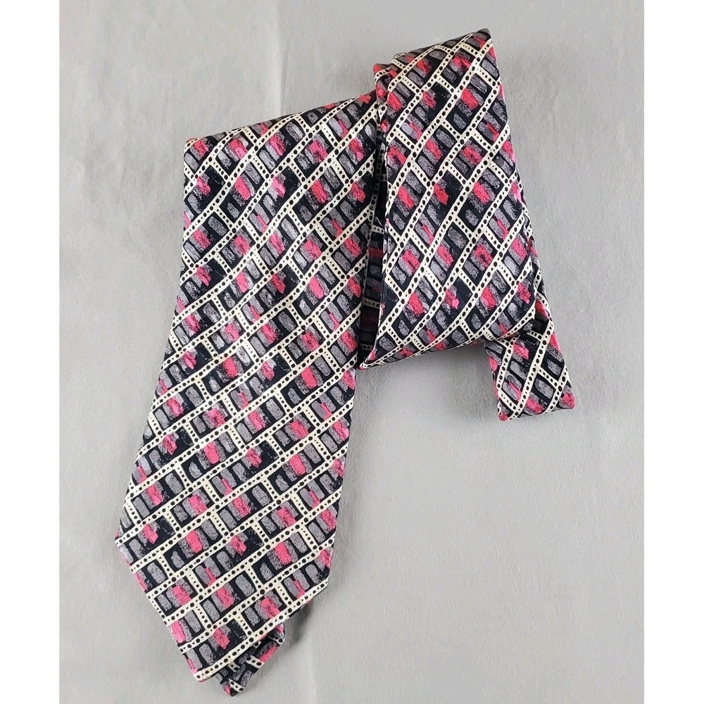 Italo Ferretti Ties Men Multicolor Geometric Silk Italy Designer